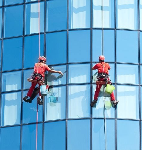 Мытье фасадов промальпинистами в Когалыме